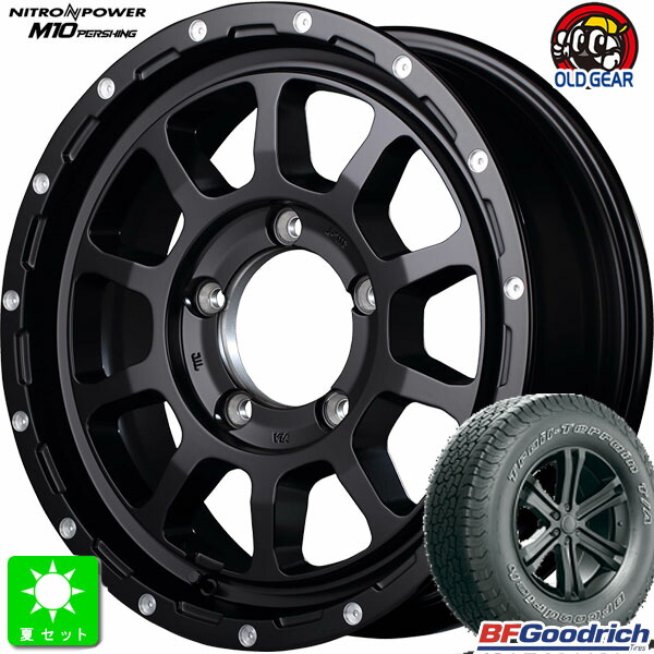 225/75R16 108T ORWL BF Goodrich TRAIL TERRAIN T/A 新品 サマータイヤ ホイール4本セット ナイトロパワー M10 16インチ 6.0J 5H139.7 セミグロスブラック/マシニング 組込み済 バランス調整済 taiya