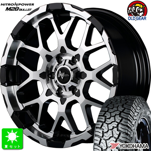 LT215/70R16 100/97Q ヨコハマ ジオランダー X-A/T G016 新品 サマータイヤ ホイール4本セット ナイトロパワー NITRO POWER M28 BULLET 16インチ 6.5J 6H139.7 BK/MC 組込み済 バランス調整済 taiya