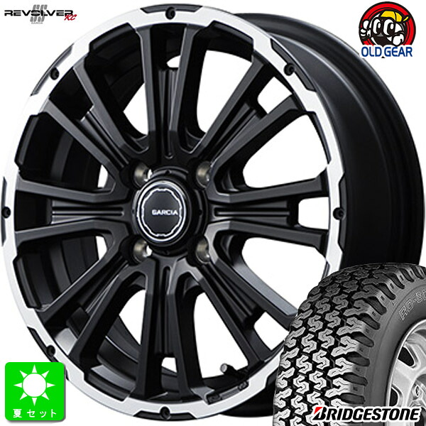 145R12 6PR 145/80R12 80/78 ブリヂストン BRIDGESTONE RD604V 新品 サマータイヤ ホイール4本セット ガルシア SS リボルバーKC 12インチ 4.0J 4H100 セミグロスブラック/リボルバーポリッシュ 組込み済 バランス調整済 taiya
