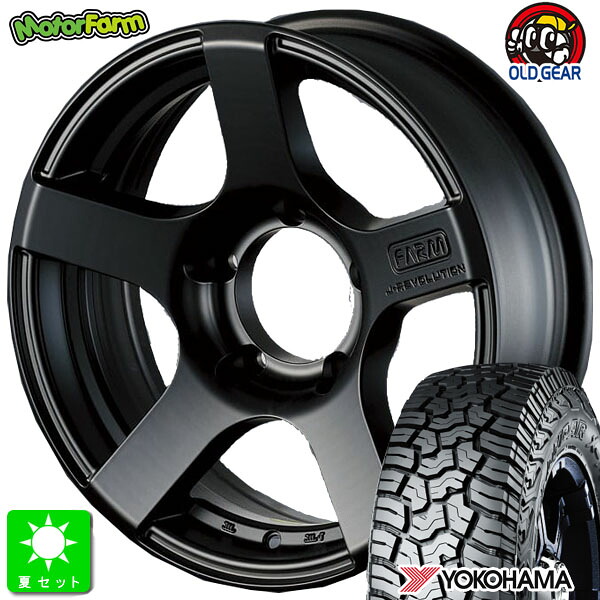 LT215/70R16 100/97Qヨコハマ ジオランダー X-AT G016新品 サマータイヤ ホイール4本セットモーターファーム FARM J-REVOLUTION16インチ 5.5J 5H139.7マットブラック組込み済 バランス調整済 taiya|オールドギア店
