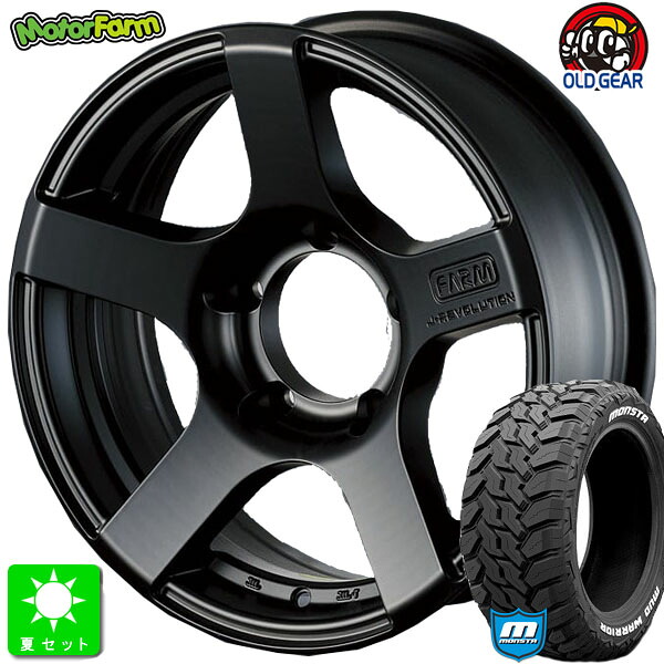 LT215/70R16 107/105Q モンスタタイヤ マッドウォーリア ホワイトレター 新品 サマータイヤ ホイール4本セット モーターファーム FARM J-REVOLUTION 16インチ 5.5J 5H139.7 マットブラック 組込み済 バランス調整済 taiya 77,770円