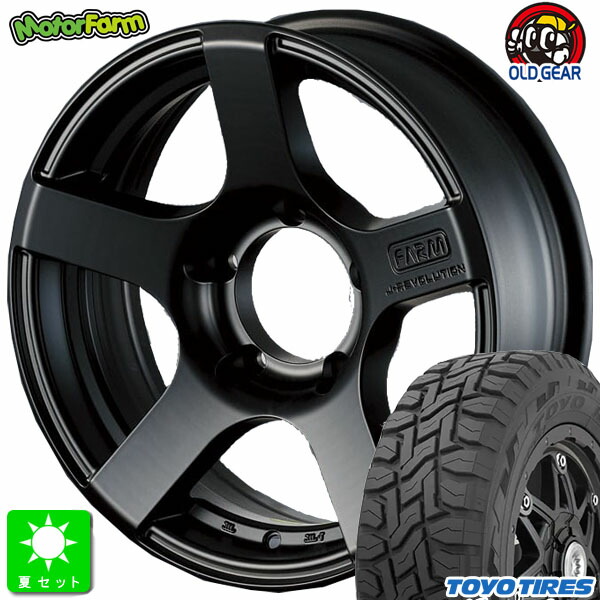 215/70R16 100Q トーヨー オープンカントリー R/T 新品 サマータイヤ ホイール4本セット モーターファーム FARM J-REVOLUTION 16インチ 5.5J 5H139.7 マットブラック 組込み済 バランス調整済 taiya