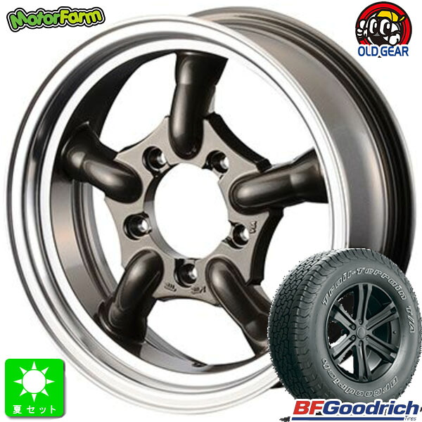 205/80R16 104T ORWLBF Goodrich TRAIL TERRAIN T/A新品 サマータイヤ ホイール4本セットモーターファーム FARM J-TRAD16インチ 5.5J 5H139.7ガンメタリック/DCリム組込み済 バランス調整済 taiya|オールドギア店