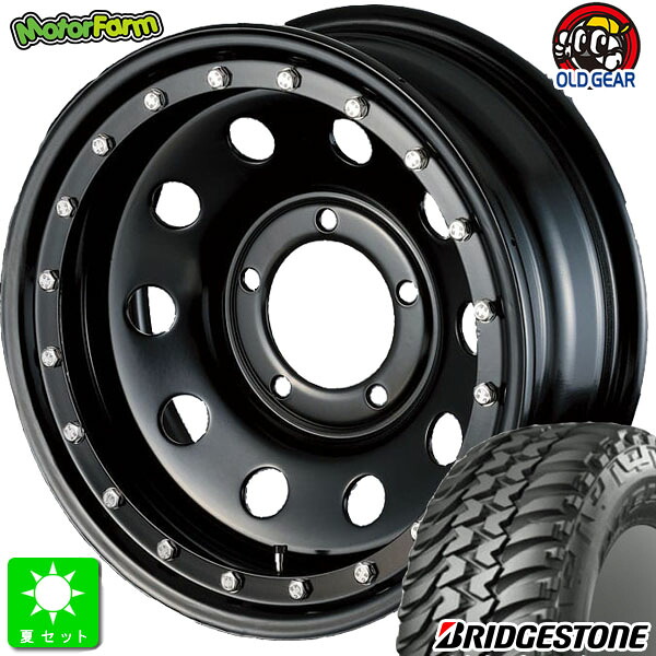 LT225/75R16 110/107Q ブリヂストン デューラー M/T 674 新品 サマータイヤ ホイール4本セット モーターファーム ロックマスター 16インチ 6.0J 5H139.7 ブラック 組込み済 バランス調整済 taiya