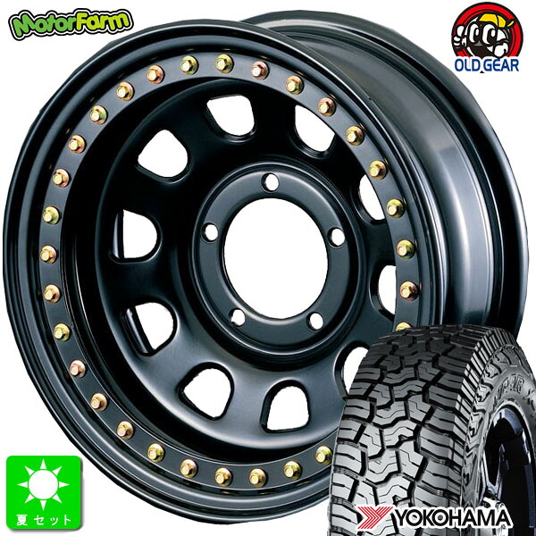 LT235/70R16 104/101Q ヨコハマ ジオランダー X-AT G016 新品 サマータイヤ ホイール4本セット モーターファーム ロックマスター RB 16インチ 6.0J 5H139.7 ブラック 組込み済 バランス調整済 taiya