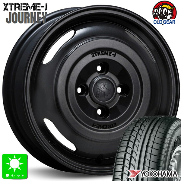 165/55R14C 95/93Nヨコハマ パラダ PARADA PA03新品 サマータイヤ ホイール4本セットMLJ XTREME-J JOURNEY ジャーニー14インチ 4.5J 4H100サテンブラック組込み済 バランス調整済 taiya｜オールドギア店