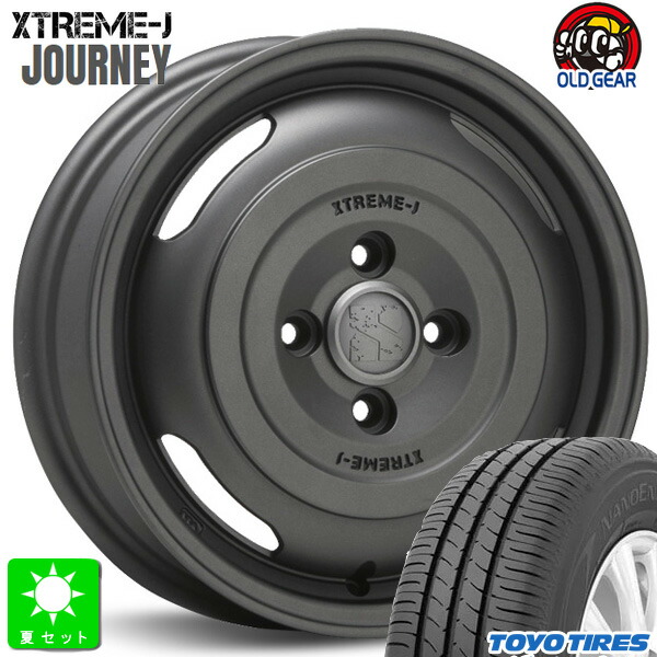 165/60R14 トーヨー TOYO ナノエナジー3 新品 サマータイヤ ホイール4本セット MLJ XTREME-J JOURNEY ジャーニー 14インチ 4.5J 4H100 ガンブラック 組込み済 バランス調整済 taiya 51,900円