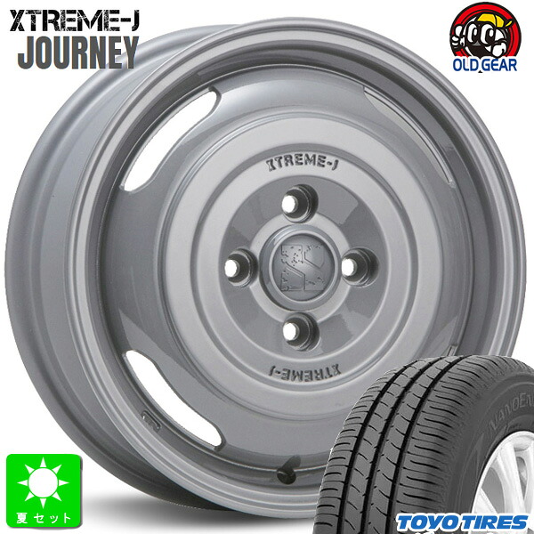 165/60R14 トーヨー TOYO ナノエナジー3 新品 サマータイヤ ホイール4本セット MLJ XTREME-J JOURNEY ジャーニー 14インチ 4.5J 4H100 セメントグレー 組込み済 バランス調整済 taiya 51,900円