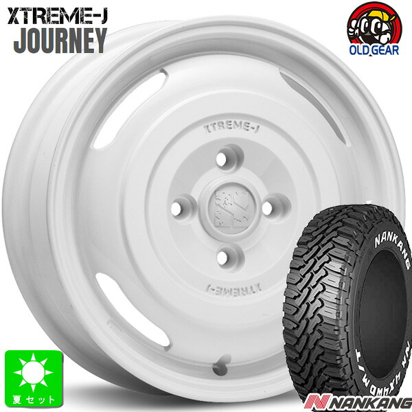165/65R14 NANKANG ナンカン FT-9 ホワイトレター 新品 サマータイヤ ホイール4本セット MLJ XTREME-J JOURNEY ジャーニー 14インチ 4.5J 4H100 グロスホワイト 組込み済 バランス調整済 taiya
