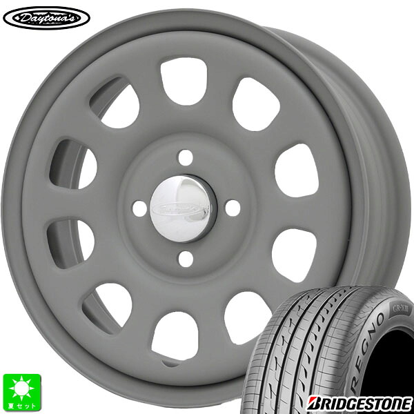 155/65R14 75Hブリヂストン レグノ GRX3BRIDGESTONE REGNO GR-XIII新品 サマータイヤ ホイール4本セットMRT デイトナ&rsquo;S G2 Daytona'S G214インチ 5.0J 4H100マットグレー組込み済 バランス調整済｜オールドギア店 49,980円