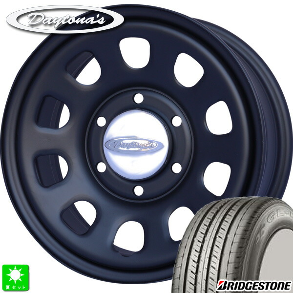 215/65R16C 109/107 ブリヂストン BRIDGESTONE GL-R 新品 サマータイヤ ホイール4本セット MRT デイトナズ Daytona'S G2 16インチ 6.5J 6H139.7 マットブラック 組込み済 バランス調整済