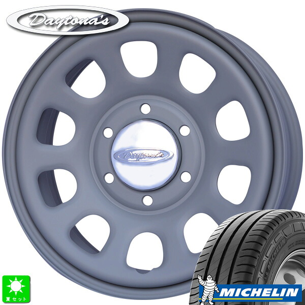 215/65R16C 109/107ミシュラン アジリス3 MICHELIN AGILIS 3新品 サマータイヤ ホイール4本セットMRT デイトナズ Daytona'S G216インチ 6.5J 6H139.7マットグレー組込み済 バランス調整済|オールドギア店