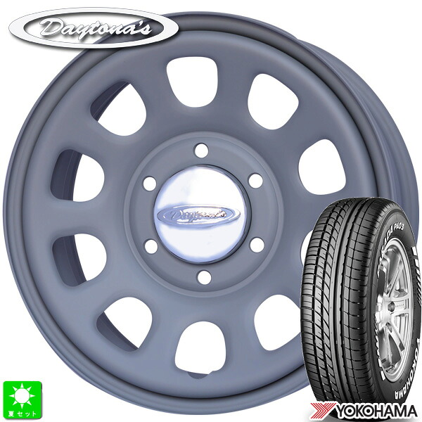 215/65R16C 109/107 ヨコハマ パラダ PA03 ホワイトレター 新品 サマータイヤ ホイール4本セット MRT デイトナズ Daytona'S G2 16インチ 6.5J 6H139.7 マットグレー 組込み済 バランス調整済
