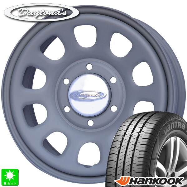 195/80R15C 107/105ハンコック Hankook Vantra LT RA18新品 サマータイヤ ホイール4本セットMRT デイトナズ Daytona'S G215インチ 6.5J 6H139.7マットグレー組込み済 バランス調整済|オールドギア店
