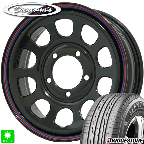 175/80R16 91Sブリヂストン アレンザ BRIDGESTONE ALENZA LX100新品 サマータイヤ ホイール4本セットMRT デイトナ'S Daytona'S G216インチ 5.5J 5H139.7ブラック組込み済 バランス調整済｜オールドギア店