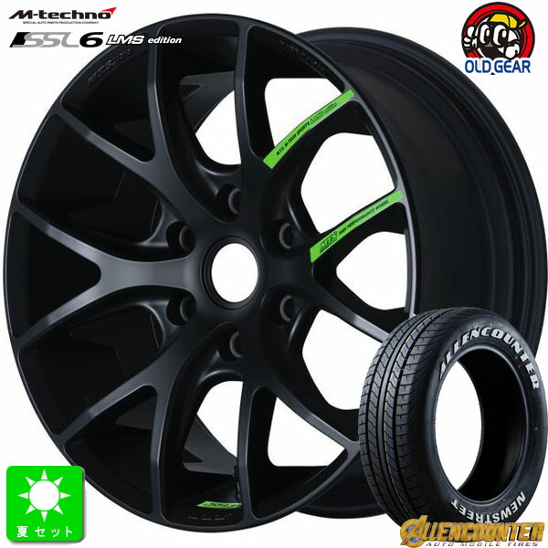 225/50R18C 107/105 オーレンカウンター New ストリート OG-20 ホワイトレター 新品 サマータイヤホイール 4本セット Mテクノ M.T.S.Japan SSL6 LMS edition 18インチ 8.0J 6H139.7 マットブラック 組込み済 バランス調整済 taiya