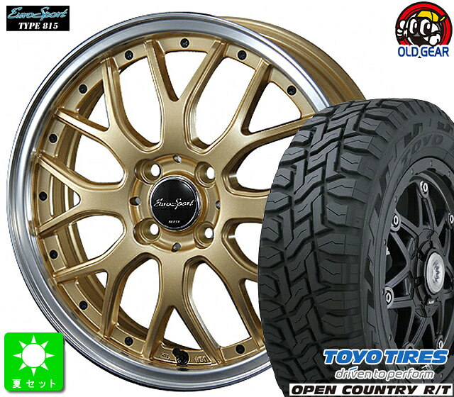 145/80R12 80/78(145R12 6PR) トーヨー オープンカントリー R/T 新品 サマータイヤ ホイール4本セット BLEST ユーロスポーツ タイプ815 12インチ 4.0J 4H100 セミグロスゴールド taiya