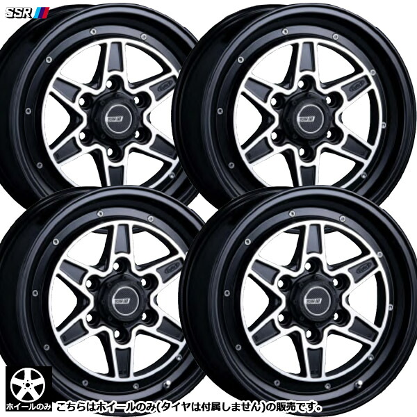 200系ハイエース 在庫あり 即納 新品 ホイール単品 4本セット SSR DEVIDE デバイド MK-6 16インチ 6.5J 6H139.7 フラットブラックポリッシュ 16インチ 6.5J +38 6H139.7 フラットブラックポリッシュ ※タイヤは付属しません。