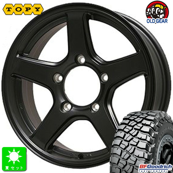 LT225/75R16 115/112Q BF Goodrich Mud-Terrain T/A KM3 新品 サマータイヤ ホイール4本セット トピー TOPY ME-A 16インチ 5.5J 5H139.7 マットブラック 組込み済 バランス調整済 taiya