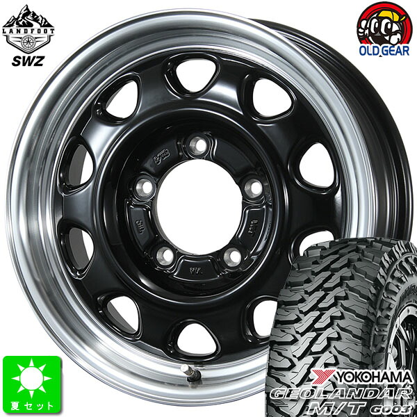 225/75R16ヨコハマ ジオランダー M/T G003新品 サマータイヤ ホイール4本セットトピー ランドフット SWZ 16インチ 5.5J 5H139.7グロスブラックリムポリッシュ taiya｜オールドギア店 81,290円