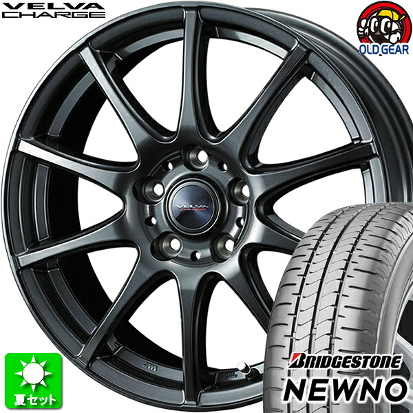 195/50R16 ブリヂストン ニューノ 新品サマータイヤ ホイール 4本セット ウェッズ ヴェルヴァ チャージ ディープメタル 16インチ 5H100 組込み済 バランス調整済 taiya｜オールドギア店
