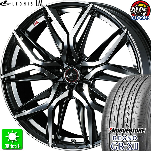215/60R16 ブリヂストン レグノ GR-X2 新品サマータイヤ ホイール 4本セット ウェッズ レオニス LM PBMC 16インチ 5H114.3 組込み済 バランス調整済 taiya|オールドギア店
