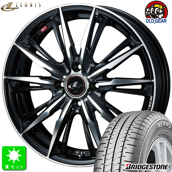 155/65R14 75H ブリヂストン ニューノ BRIDGESTONE NEWNO 新品 サマータイヤ ホイール4本セット ウェッズ レオニス GX Weds LEONIS GX 14インチ 4.5J 4H100 PBMC 組込み済 バランス調整済 taiya