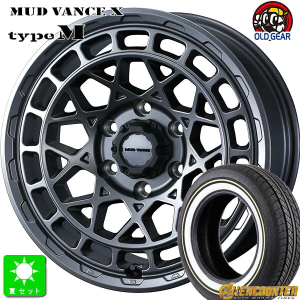215/65R16C 109/107T オーレンカウンター クラシックオーバル ホワイトリボン 新品 サマータイヤ ホイール4本セット ウェッズ マッドヴァンス WEDS MUD VANCE X タイプ M 16インチ 6.5J 6H139.7 マットガンメタ 組込み済 バランス調整済 taiya