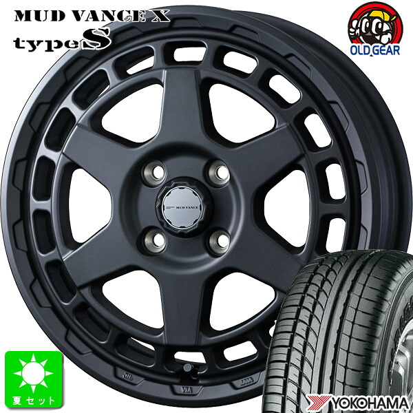 165/55R14C 95/93N ヨコハマ パラダ PARADA PA03 新品 サマータイヤ ホイール4本セット ウェッズ マッドヴァンス X タイプS 14インチ 4.5J 4H100 フルマットブラック 組込み済 バランス調整済 taiya