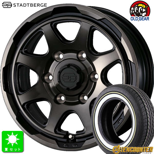 215/65R16C 109/107T オーレンカウンター クラシックオーバル ホワイトリボン 新品 サマータイヤ ホイール4本セット ウェッズ スタットベルク WEDS STADTBERGE 16インチ 6.5J 6H139.7 ブラックポリッシュブロンズクリア 組込み済 バランス調整済 taiya
