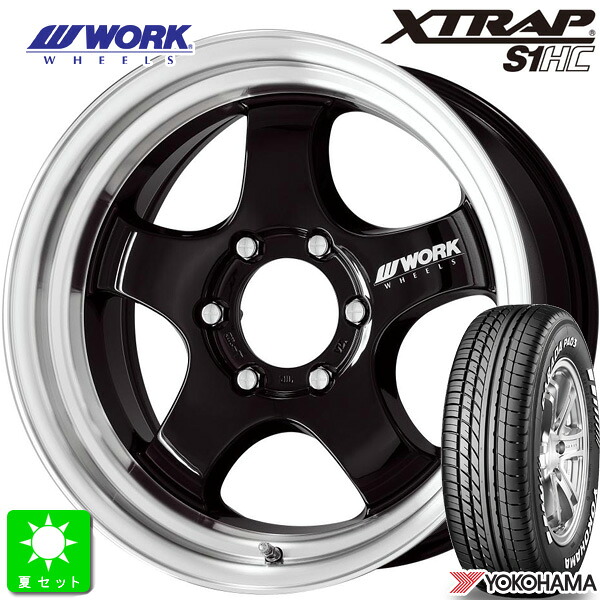 225/50R18 107/105ヨコハマ パラダ PARADA PA03 ホワイトレター新品 サマータイヤ ホイール4本セットワーク WORK XTRAP S1HC18インチ 9.0J 6H139.7ブラックダイヤカットリム組込み済 バランス調整済｜オールドギア店
