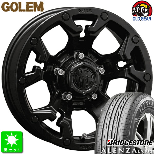 225/65R17 ブリヂストン アレンザ LX100 新品 サマータイヤ ホイール4本セット クリムソン MG GOLEM 17インチ 7.0J 5H114.3 マットブラック taiya