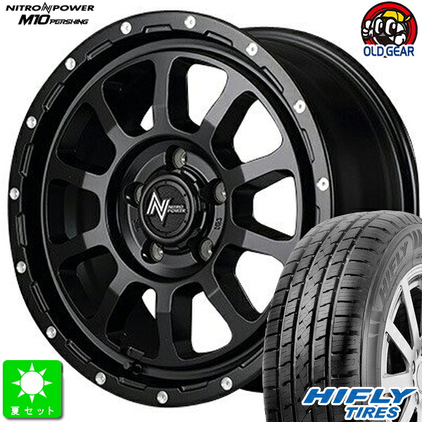 245/65R17 ハイフライ HIFLY HT601 新品 サマータイヤ ホイール4本セット NITRO POWER M10 PERSHING 17インチ 7.0J 5H114.3 セミグロスブラック/マシニング taiya