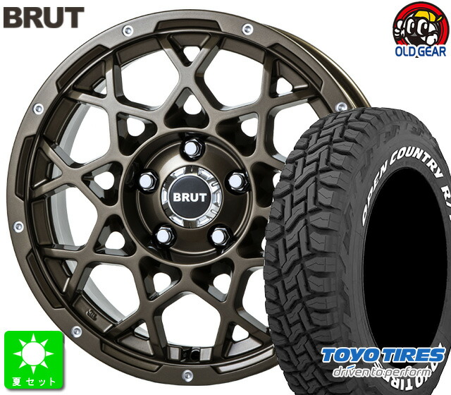 限定特価 235/70R16 トーヨー TOYO オープンカントリー R/T ホワイトレター 新品 サマータイヤ ホイール4本セット ブルート BRUT BR-55 16インチ 6.5J 5H114.3 シャンパンゴールド taiya
