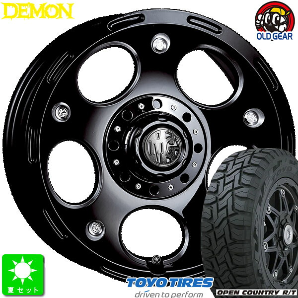 215/70R16 トーヨー TOYO オープンカントリー R/T 新品 サマータイヤ ホイール4本セット マーテルギア MG DEMON 16インチ 7.0J 5H114.3 ブラックサイドマシニング taiya