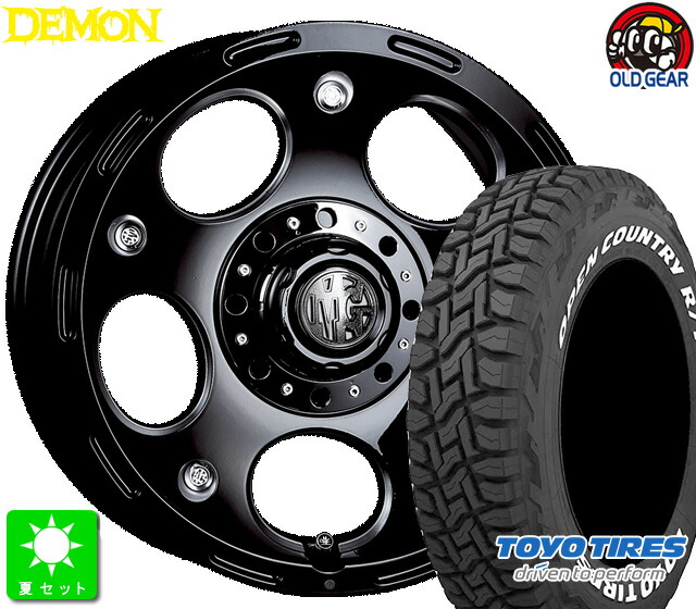 235/70R16 トーヨー TOYO オープンカントリー R/T ホワイトレター 新品 サマータイヤ ホイール4本セット マーテルギア MG DEMON 16インチ 7.0J 5H114.3 ブラックサイドマシニング taiya