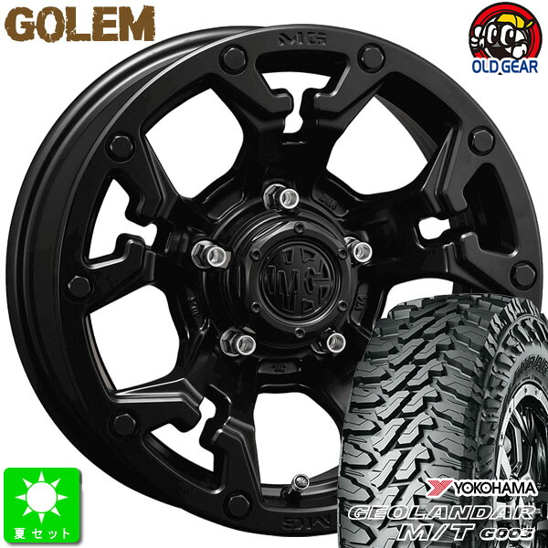 225/65R17 ヨコハマ ジオランダー M/T G003 新品 サマータイヤ ホイール4本セット クリムソン MG GOLEM 17インチ 7.0J 5H114.3 マットブラック taiya