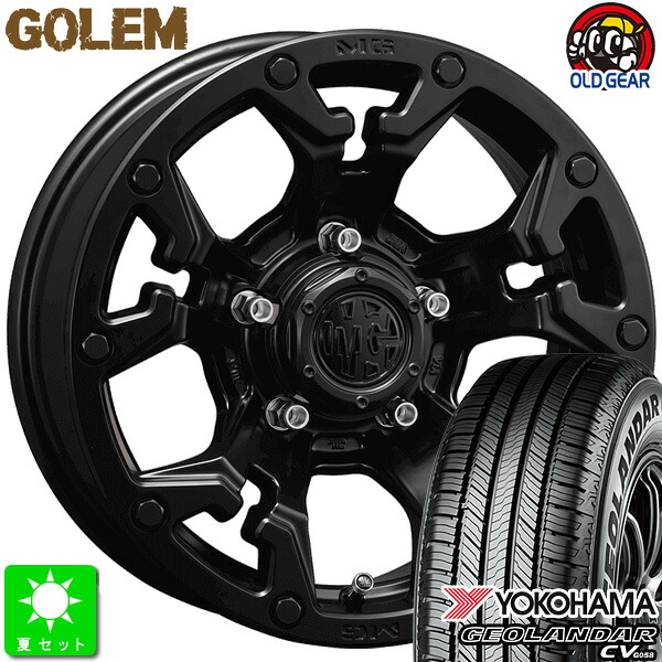 225/65R17 ヨコハマ ジオランダー CV G058 新品 サマータイヤ ホイール4本セット クリムソン MG GOLEM 17インチ 7.0J 5H114.3 マットブラック taiya
