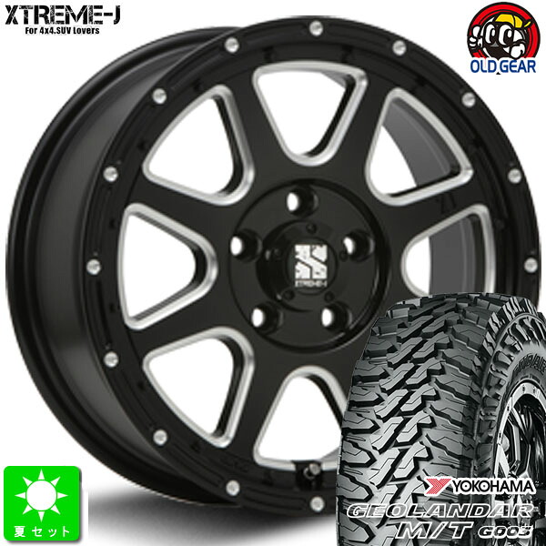225/65R17ヨコハマ ジオランダー M/T G003新品 サマータイヤ ホイール4本セットMLJ XTREME-J17インチ 7.5J 5H114.3グロスブラックミルド taiya|オールドギア店