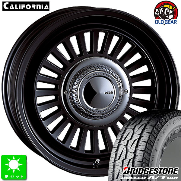 265/70R16 ブリヂストン デューラー A/T 001 新品 サマータイヤホイール 4本セット クリムソン ディーンカリフォルニア 16インチ 7.0J 6H139.7 マットブラックポリッシュ taiya