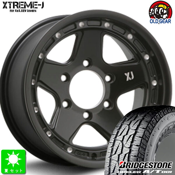 265/70R16ブリヂストン デューラー A/T 001新品 サマータイヤホイール 4本セットMLJ XTREME-J XJ0516インチ 8.0J 6H139.7サテンブラックミルド taiya|オールドギア店