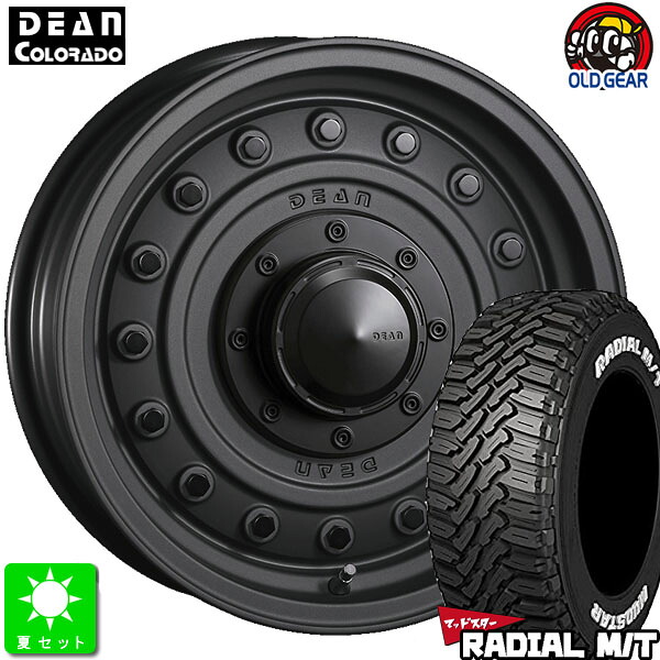 215/65R16 109/107 マッドスター RADIAL M/T ホワイトレター 新品 サマータイヤ ホイール4本セット クリムソン DEAN コロラド 16インチ 6.5J 6H139.7 マットチャコールブラック taiya