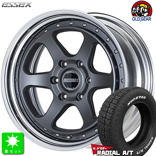 215/65R16 109/107 マッドスター MUDSTAR RADIAL A/T ホワイトレター 新品 サマータイヤ ホイール4本セット エセックス ESSEX EL-16 2ピース 16インチ 7.0J 6H139.7 マットガンメタ 組込み済 バランス調整済 taiya