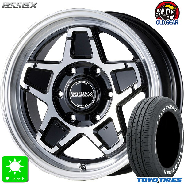 215/65R16C 109/107 トーヨー TOYO H30 ホワイトレター 新品 サマータイヤ ホイール4本セット エセックス ESSEX ENCS 16インチ 6.5J 6H139.7 ブラックポリッシュ 組込み済 バランス調整済 taiya