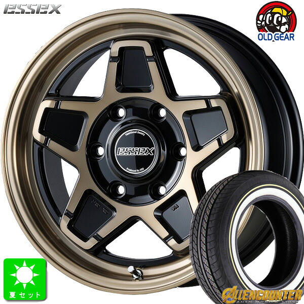 215/65R16C 109/107Tオーレンカウンター クラシックオーバル ホワイトリボン新品 サマータイヤ ホイール4本セットエセックス ESSEX ENCS16インチ 6.5J 6H139.7ブロンズクリア組込み済 バランス調整済 taiya｜オールドギア店