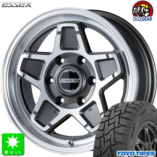 215/70R16 100Q トーヨー オープンカントリー R/T 新品 サマータイヤ ホイール4本セット エセックス ESSEX ENCS 16インチ 6.5J 6H139.7 ガンメタリックポリッシュ 組込み済 バランス調整済 taiya