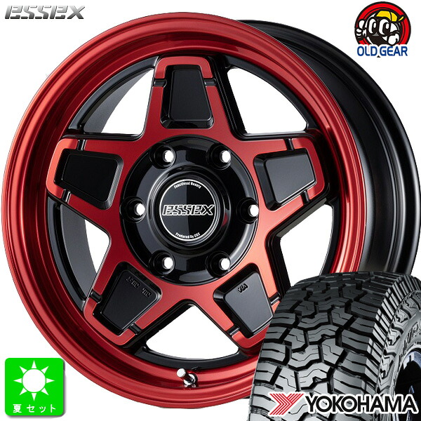 LT215/70R16 100/97Q ヨコハマ ジオランダー X-A/T G016 新品 サマータイヤ ホイール4本セット エセックス ESSEX ENCS 16インチ 6.5J 6H139.7 レッドクリア 組込み済 バランス調整済 taiya