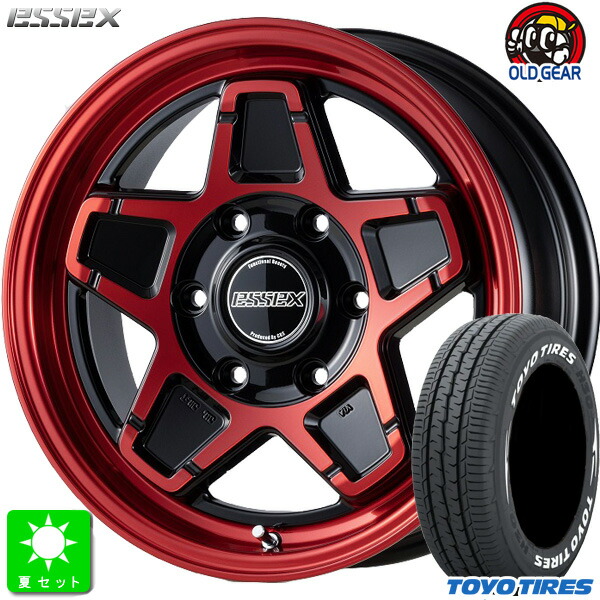 215/65R16C 109/107 トーヨー TOYO H30 ホワイトレター 新品 サマータイヤ ホイール4本セット エセックス ESSEX ENCS 16インチ 6.5J 6H139.7 レッドクリア 組込み済 バランス調整済 taiya