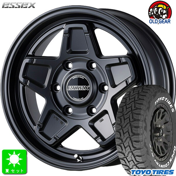 215/65R16C 109/107 トーヨー オープンカントリー R/T ホワイトレター 新品 サマータイヤ ホイール4本セット エセックス ESSEX ENCS 16インチ 6.5J 6H139.7 セミグロスブラック 組込み済 バランス調整済 taiya