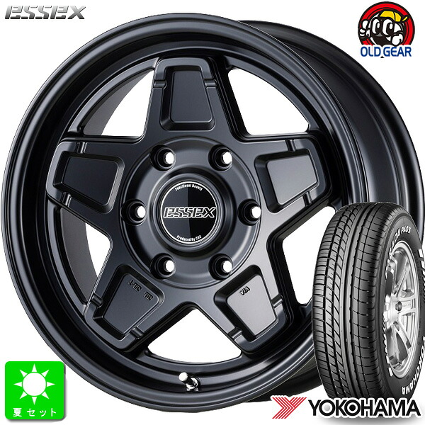 215/65R16C 109/107 ヨコハマ パラダ PA03 ホワイトレター 新品 サマータイヤ ホイール4本セット エセックス ESSEX ENCS 16インチ 6.5J 6H139.7 セミグロスブラック 組込み済 バランス調整済 taiya｜詳細画像